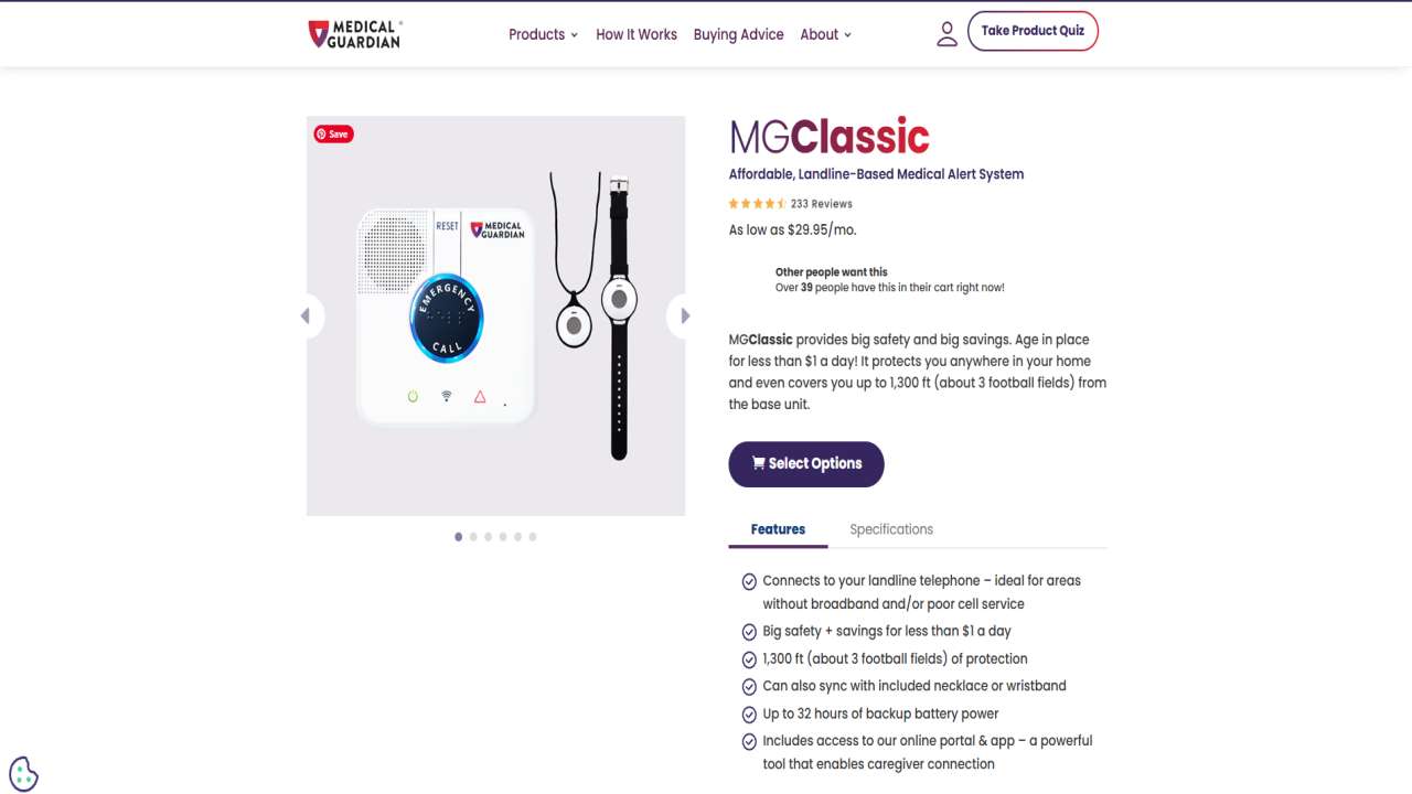 Medical Guardian Classic – Best for In-Home Safety
